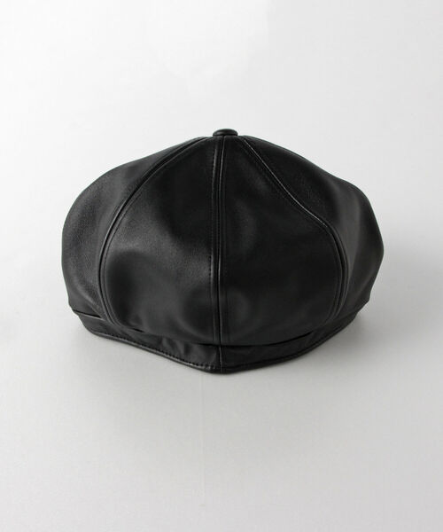 GLOSTER（グロスター）の「【GLOSTER/グロスター】ラムレザーキャスケット（キャスケット・メンズ・ブラック・FREE）」の6枚目の写真