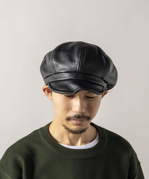 GLOSTER（グロスター）の「【GLOSTER/グロスター】ラムレザーキャスケット（キャスケット・メンズ・ブラック・FREE）」の11枚目の写真
