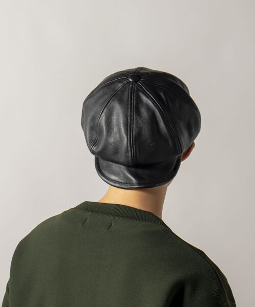 GLOSTER（グロスター）の「【GLOSTER/グロスター】ラムレザーキャスケット（キャスケット・メンズ・ブラック・FREE）」の10枚目の写真
