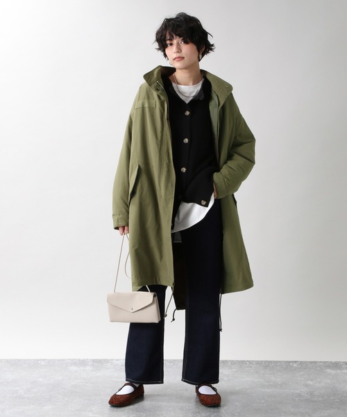 RAGEBLUE（レイジブルー）の「【2WAY仕様】ビッグシルエットモッズコート/954592（モッズコート・レディース・ブラック/オリーブ・FREE）」の9枚目の写真