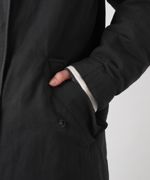 RAGEBLUE（レイジブルー）の「【2WAY仕様】ビッグシルエットモッズコート/954592（モッズコート・レディース・ブラック/オリーブ・FREE）」の4枚目の写真