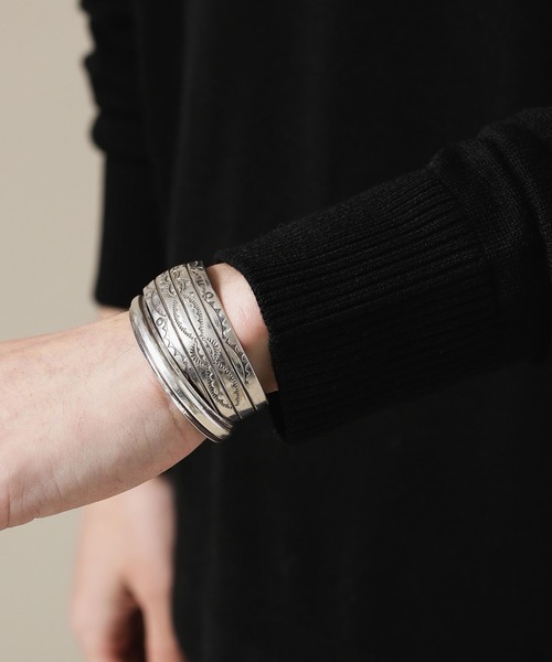 NANO universe（ナノユニバース）の「ガンジーハイゲージクルーネックニット（ニット/セーター・メンズ・ブラック/レッド系その他2/パープル・L/XL/S/M）」の7枚目の写真