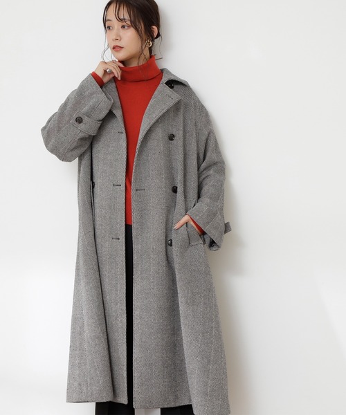 N.（N. Natural Beauty Basic）（エヌエヌナチュラルビューティーベーシック）の「≪【S Size Line】◆ヘリンボーンコート≫（その他アウター・レディース・グレー系その他/ベージュ系その他・SMALL/MEDIUM）」の17枚目の写真