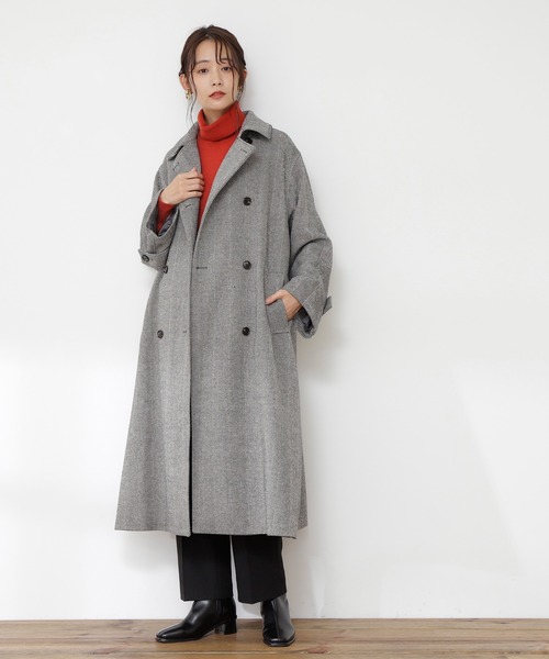 N.（N. Natural Beauty Basic）（エヌエヌナチュラルビューティーベーシック）の「≪【S Size Line】◆ヘリンボーンコート≫（その他アウター・レディース・グレー系その他/ベージュ系その他・SMALL/MEDIUM）」の16枚目の写真