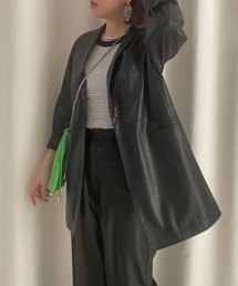 Ameri | FAKE LEATHER COLOR JACKET(テーラードジャケット)