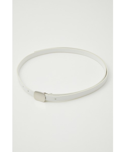 SLY(スライ)の「THIN F LEATHER BELT フェイクレザー ベルト(ベルト・レディース・ホワイト/ブラック/イエロー・FREE)」の17枚目の写真