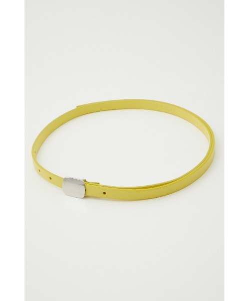 SLY(スライ)の「THIN F LEATHER BELT フェイクレザー ベルト(ベルト・レディース・ホワイト/ブラック/イエロー・FREE)」の10枚目の写真