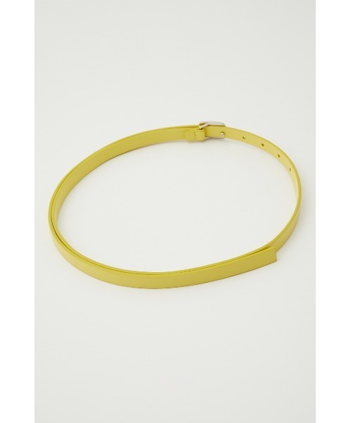 SLY(スライ)の「THIN F LEATHER BELT フェイクレザー ベルト(ベルト・レディース・ホワイト/ブラック/イエロー・FREE)」の16枚目の写真