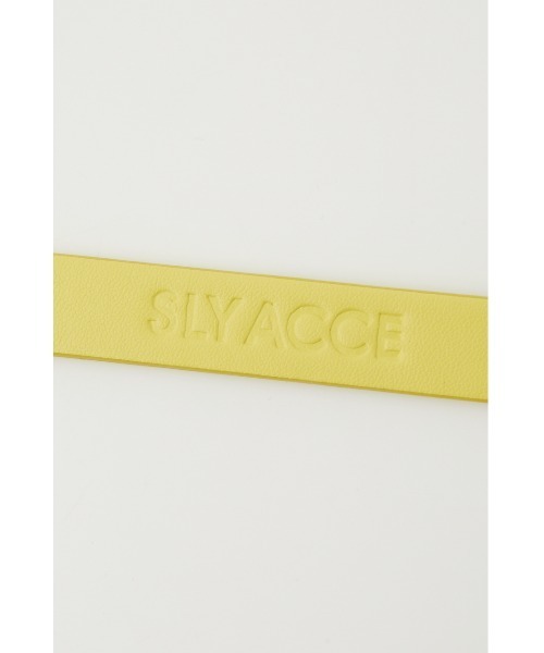 SLY(スライ)の「THIN F LEATHER BELT フェイクレザー ベルト(ベルト・レディース・ホワイト/ブラック/イエロー・FREE)」の19枚目の写真