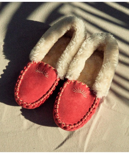 anap mimpi（アナップミンピ）の「SUN刺繍モカシンシューズ（モカシン/デッキシューズ・レディース・ピンク/ターコイズブルー/ラベンダー/グレイッシュベージュ・LL/S/M/L）」の6枚目の写真