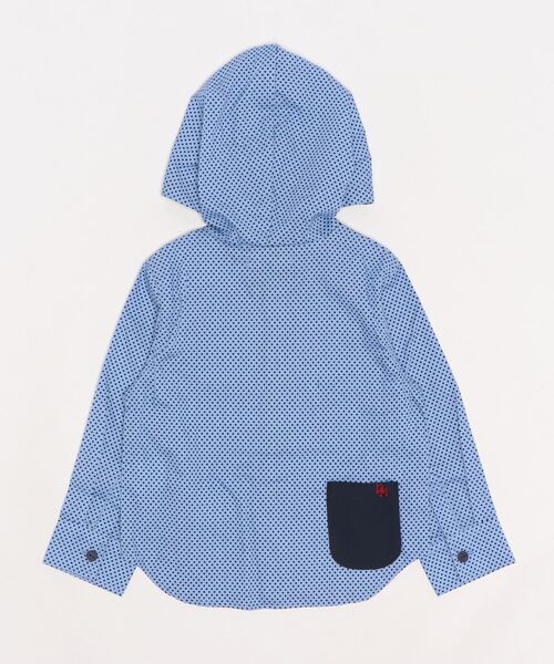 RAGMART(ラグマート)の「フード付きパッチワークシャツ(シャツ/ブラウス・キッズ・サックスブルー/イエロー・130cm/120cm/100cm/110cm)」の3枚目の写真