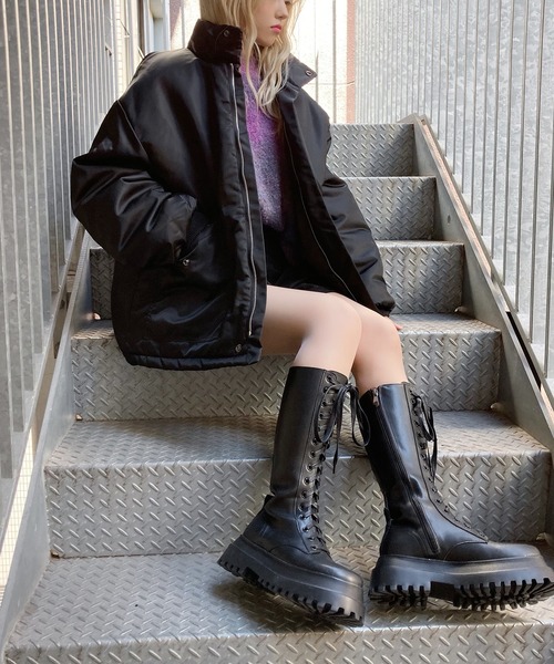 Figments（フィグメンツ）の「オーバーパファージャケット（ダウンジャケット/コート・レディース・ブラック・FREE）」の9枚目の写真