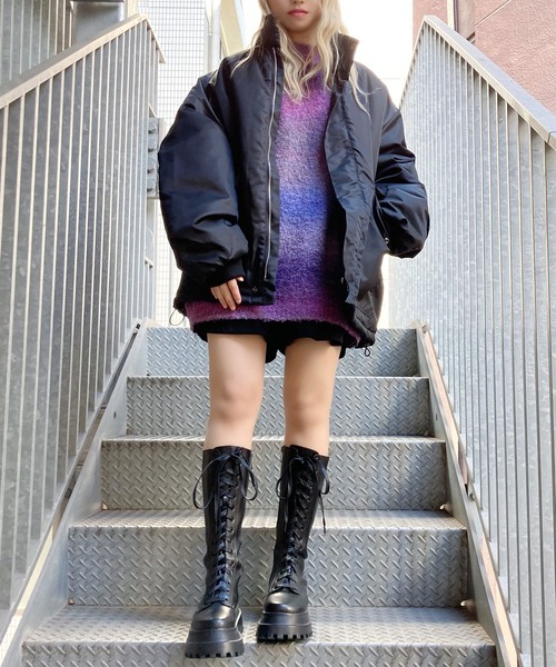 Figments（フィグメンツ）の「オーバーパファージャケット（ダウンジャケット/コート・レディース・ブラック・FREE）」の8枚目の写真