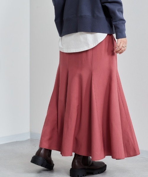 cepo（セポ）の「ソフトマーメイドスカート 柄アソート（スカート・レディース・ブラック/オフホワイト/ライム/ピンク・M）」の4枚目の写真