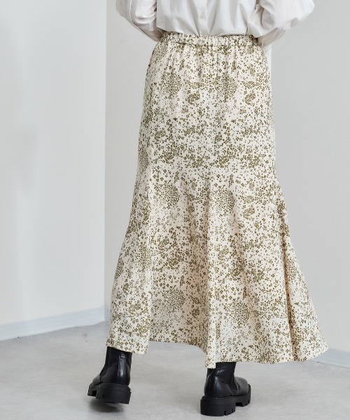 cepo（セポ）の「ソフトマーメイドスカート 柄アソート（スカート・レディース・ブラック/オフホワイト/ライム/ピンク・M）」の12枚目の写真