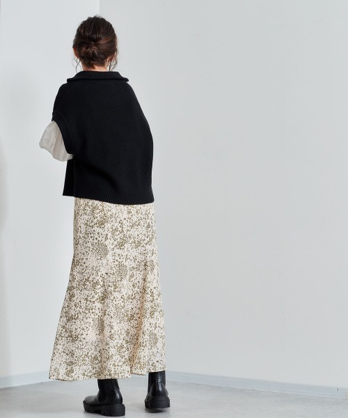 cepo（セポ）の「ソフトマーメイドスカート 柄アソート（スカート・レディース・ブラック/オフホワイト/ライム/ピンク・M）」の15枚目の写真