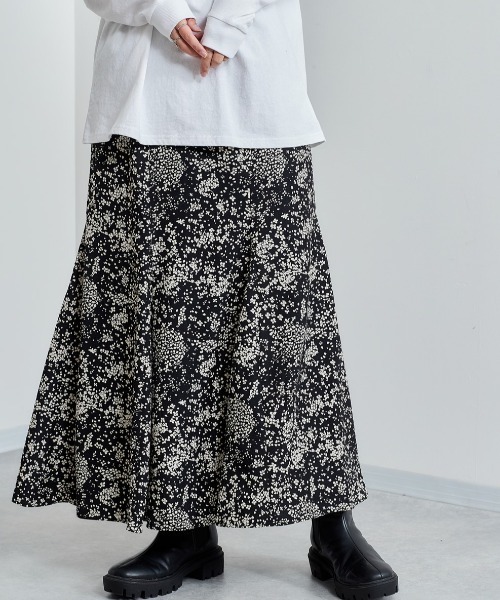 cepo（セポ）の「ソフトマーメイドスカート 柄アソート（スカート・レディース・ブラック/オフホワイト/ライム/ピンク・M）」の19枚目の写真