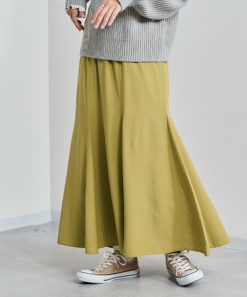 cepo（セポ）の「ソフトマーメイドスカート 柄アソート（スカート・レディース・ブラック/オフホワイト/ライム/ピンク・M）」の22枚目の写真