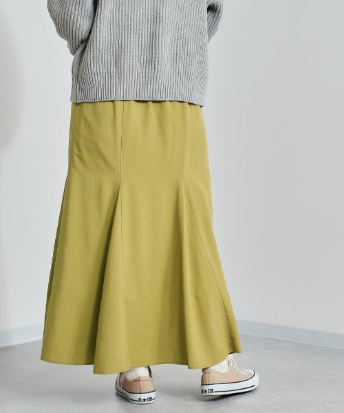 cepo（セポ）の「ソフトマーメイドスカート 柄アソート（スカート・レディース・ブラック/オフホワイト/ライム/ピンク・M）」の6枚目の写真