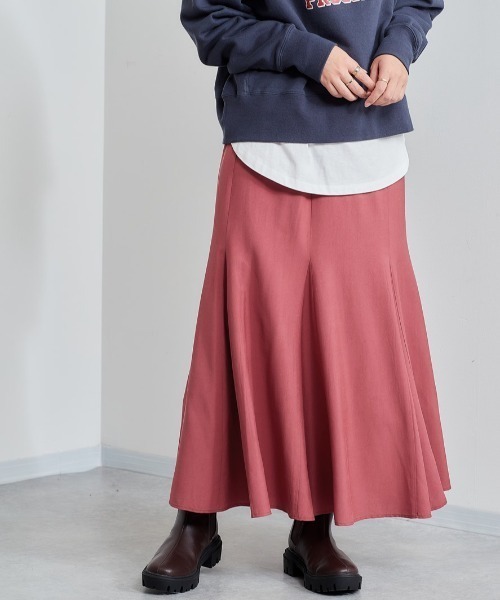 cepo（セポ）の「ソフトマーメイドスカート 柄アソート（スカート・レディース・ブラック/オフホワイト/ライム/ピンク・M）」の16枚目の写真