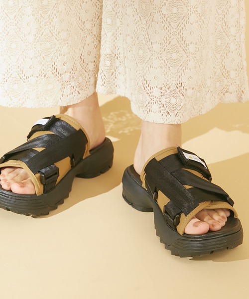 LAVEANGE(ラビアンジェ)の「Recycled nylon Cover Belt SANDAL(サンダル・レディース・ブラック/ブラウン/カーキ・S/M/L)」の3枚目の写真