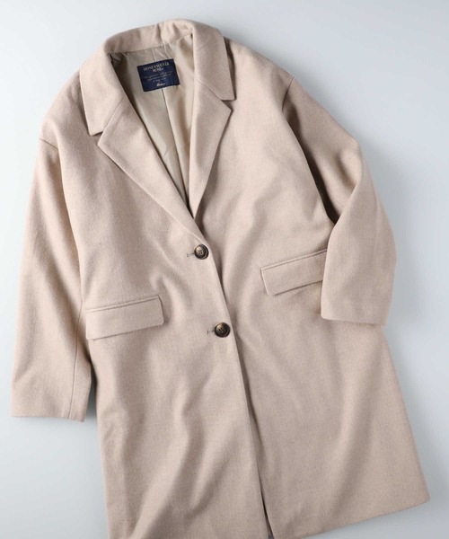 HONEYSUCKLE ROSE（ハニーサックルローズ）の「【HONEYSUCKLE ROSE】チェスターコート（チェスターコート・レディース・ベージュ/ダークグレー・M/L）」の7枚目の写真