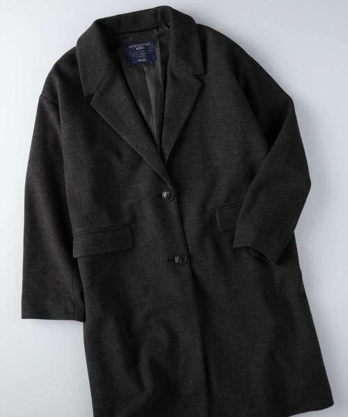 HONEYSUCKLE ROSE（ハニーサックルローズ）の「【HONEYSUCKLE ROSE】チェスターコート（チェスターコート・レディース・ベージュ/ダークグレー・M/L）」の6枚目の写真
