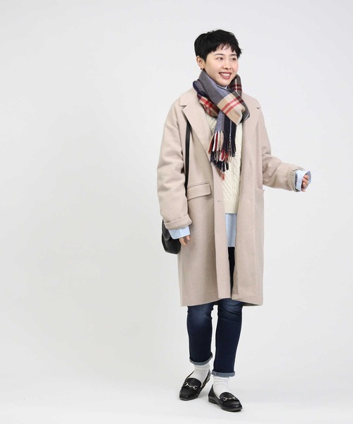 HONEYSUCKLE ROSE（ハニーサックルローズ）の「【HONEYSUCKLE ROSE】チェスターコート（チェスターコート・レディース・ベージュ/ダークグレー・M/L）」の15枚目の写真