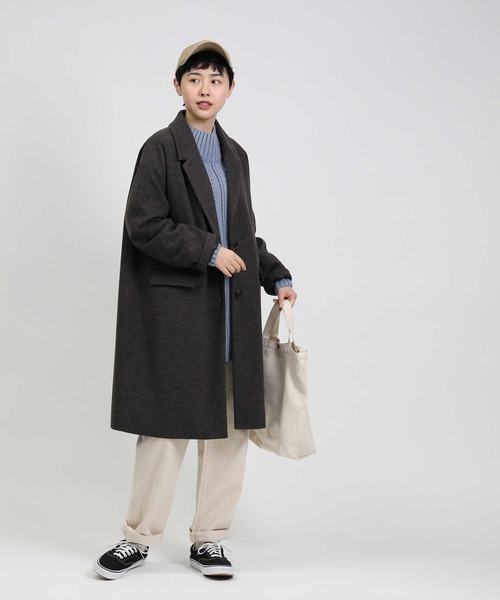 HONEYSUCKLE ROSE（ハニーサックルローズ）の「【HONEYSUCKLE ROSE】チェスターコート（チェスターコート・レディース・ベージュ/ダークグレー・M/L）」の18枚目の写真