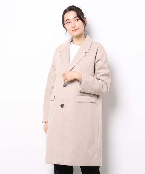 HONEYSUCKLE ROSE（ハニーサックルローズ）の「【HONEYSUCKLE ROSE】チェスターコート（チェスターコート・レディース・ベージュ/ダークグレー・M/L）」の21枚目の写真