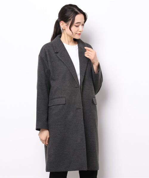 HONEYSUCKLE ROSE（ハニーサックルローズ）の「【HONEYSUCKLE ROSE】チェスターコート（チェスターコート・レディース・ベージュ/ダークグレー・M/L）」の22枚目の写真