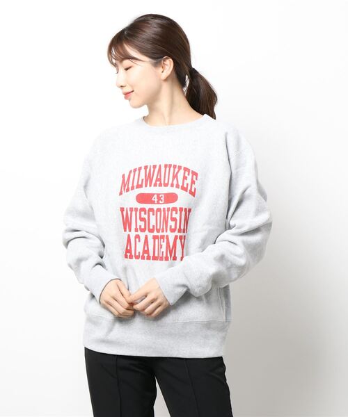 SLOBE IENA（スローブイエナ）の「【Champion / チャンピオン】ロゴスエット◆（スウェット・レディース・ライトグレー/アイボリー・FREE）」の4枚目の写真