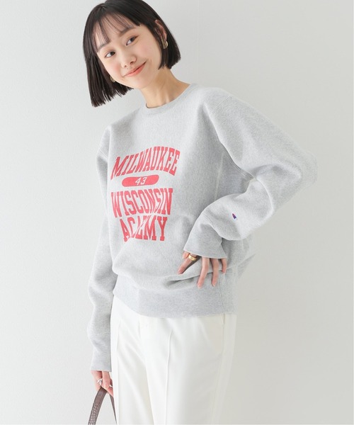 SLOBE IENA（スローブイエナ）の「【Champion / チャンピオン】ロゴスエット◆（スウェット・レディース・ライトグレー/アイボリー・FREE）」の18枚目の写真