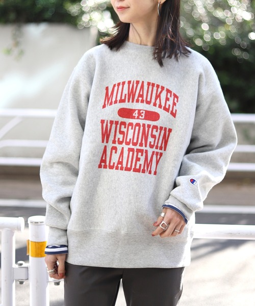 SLOBE IENA（スローブイエナ）の「【Champion / チャンピオン】ロゴスエット◆（スウェット・レディース・ライトグレー/アイボリー・FREE）」の15枚目の写真