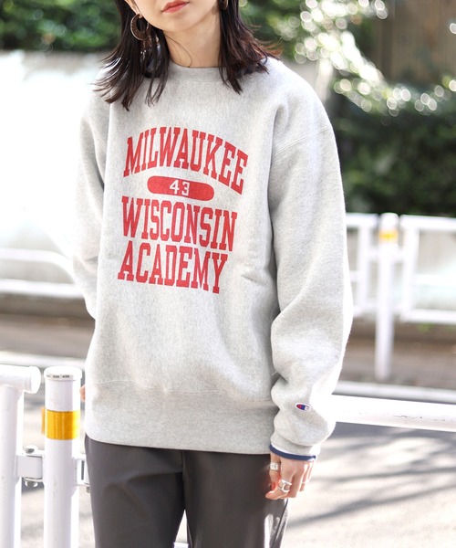 SLOBE IENA（スローブイエナ）の「【Champion / チャンピオン】ロゴスエット◆（スウェット・レディース・ライトグレー/アイボリー・FREE）」の16枚目の写真