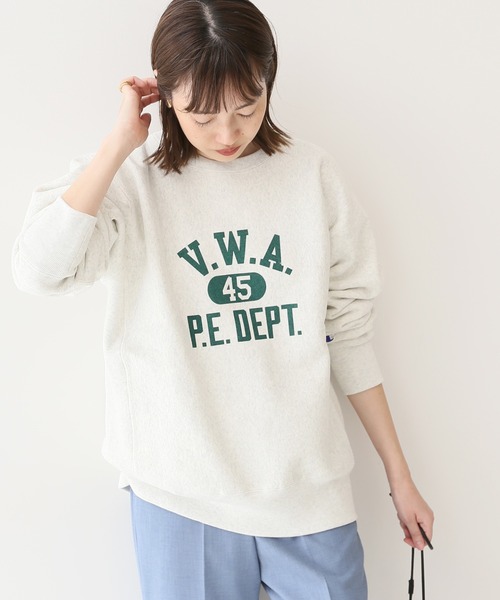 SLOBE IENA（スローブイエナ）の「【Champion / チャンピオン】ロゴスエット◆（スウェット・レディース・ライトグレー/アイボリー・FREE）」の22枚目の写真