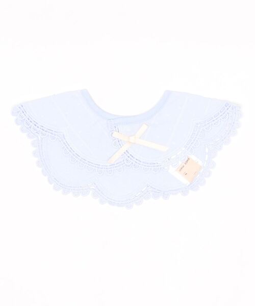 petit main（プティマイン）の「スカラップつけ衿風スタイ（スタイ/よだれかけ・キッズ・ブルーグレー/ライトピンク/オフホワイト・FREE）」の5枚目の写真