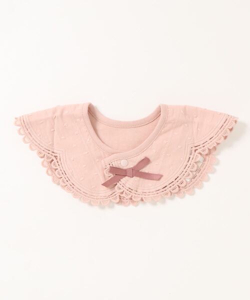 petit main（プティマイン）の「スカラップつけ衿風スタイ（スタイ/よだれかけ・キッズ・ブルーグレー/ライトピンク/オフホワイト・FREE）」の4枚目の写真