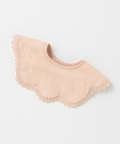 petit main（プティマイン）の「スカラップつけ衿風スタイ（スタイ/よだれかけ・キッズ・ブルーグレー/ライトピンク/オフホワイト・FREE）」の3枚目の写真