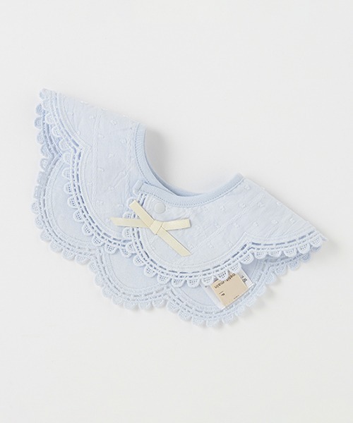 petit main（プティマイン）の「スカラップつけ衿風スタイ（スタイ/よだれかけ・キッズ・ブルーグレー/ライトピンク/オフホワイト・FREE）」の8枚目の写真