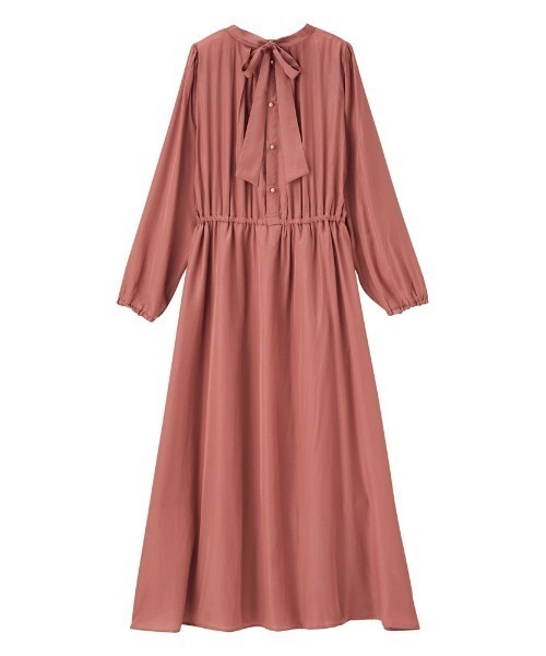 GeeRA(ジーラ)の「バックリボン&ボタン大人ワンピース(ワンピース・レディース・ネイビー/ピンク・MEDIUM/LARGE/X-LARGE)」の5枚目の写真