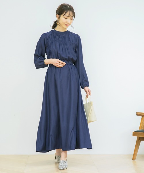 GeeRA(ジーラ)の「バックリボン&ボタン大人ワンピース(ワンピース・レディース・ネイビー/ピンク・MEDIUM/LARGE/X-LARGE)」の7枚目の写真