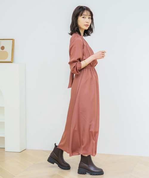 GeeRA(ジーラ)の「バックリボン&ボタン大人ワンピース(ワンピース・レディース・ネイビー/ピンク・MEDIUM/LARGE/X-LARGE)」の8枚目の写真