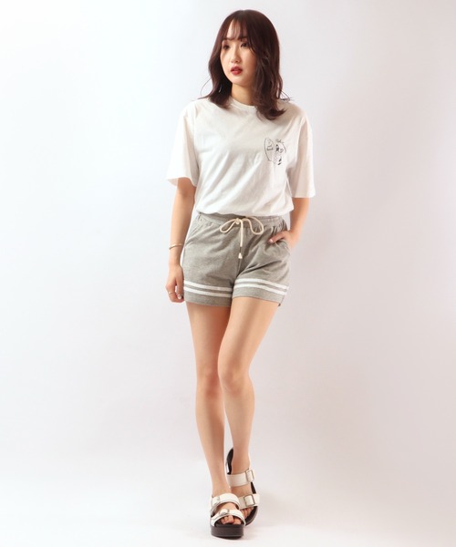 セール】レディース裾ラインスウェットショーツ（スウェットパンツ