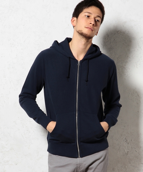 green label relaxing（グリーンレーベルリラクシング）の「US/C URAKE ZIP パーカーL/S◆（パーカー・メンズ・グレー/ネイビー/ホワイト・SMALL/MEDIUM/LARGE）」の3枚目の写真