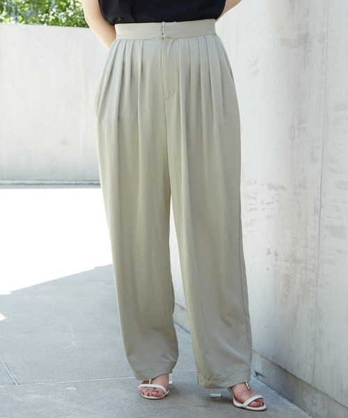 BEARDSLEY(ビアズリー)の「タックルーズパンツ(その他パンツ・レディース・グリーン系その他/サーモンピンク・FREE/L)」の22枚目の写真