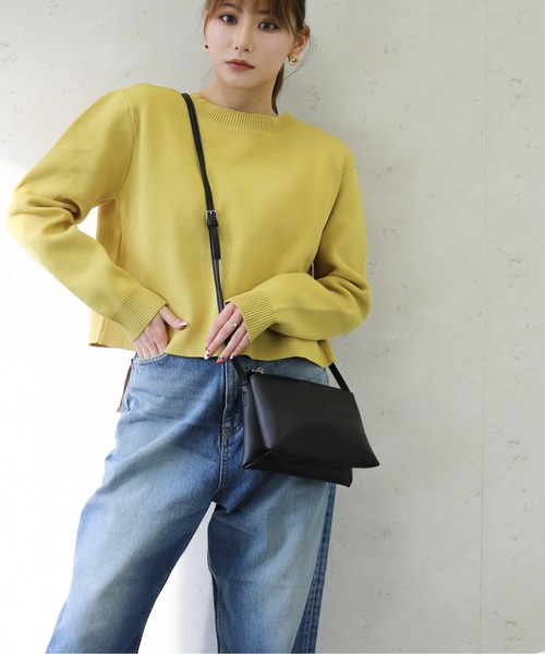 Per sist ence(パーシエンス)の「Per sist ence/パーシエンス PUシンプルライトショルダーバッグ(ショルダーバッグ・レディース・ブラック/モカ/ライトグレー・FREE)」の2枚目の写真
