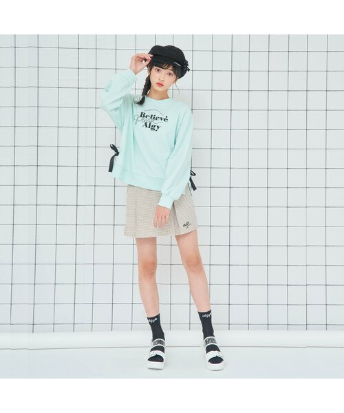 algy（アルジー）の「レースアップキャスベレー（ハンチング/ベレー帽・キッズ・ブラック/ベージュ/インディゴブルー・SMALL/MEDIUM）」の4枚目の写真