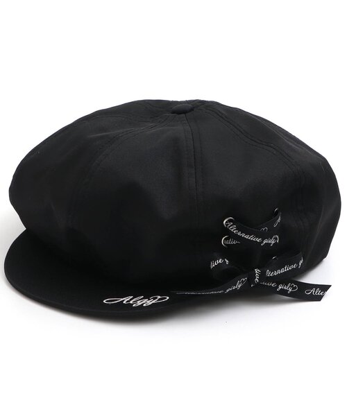 algy（アルジー）の「レースアップキャスベレー（ハンチング/ベレー帽・キッズ・ブラック/ベージュ/インディゴブルー・SMALL/MEDIUM）」の6枚目の写真