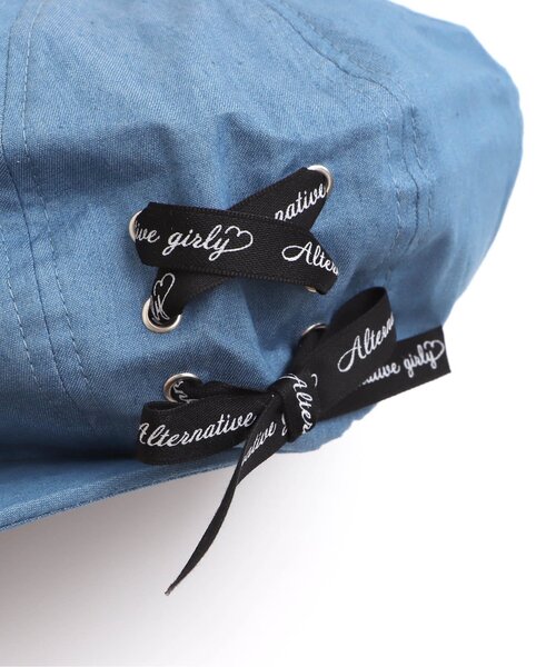 algy（アルジー）の「レースアップキャスベレー（ハンチング/ベレー帽・キッズ・ブラック/ベージュ/インディゴブルー・SMALL/MEDIUM）」の12枚目の写真